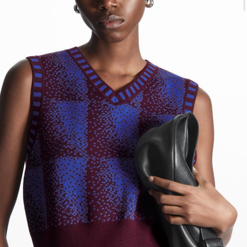 COS MERINO WOOL JACQUARD VEST